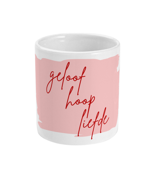 Geloof, hoop, liefde mok